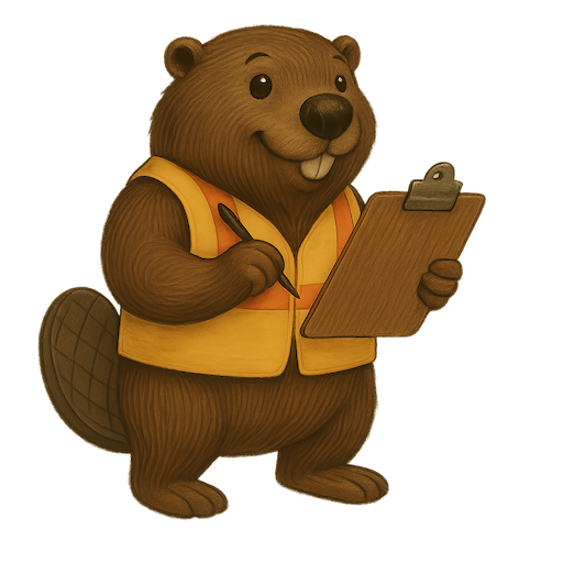 Stormwater inspection—technician with clipboard